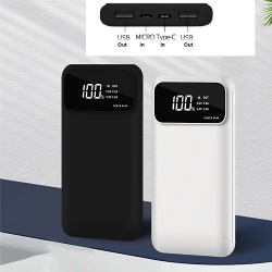 Hot selling 10000mah portable Slim power bank with LCD display