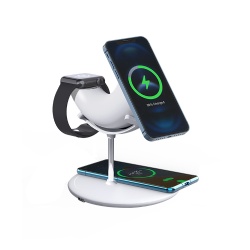 New 15W fast charging 3 in 1 magnetic wireless charger with stand for iphone