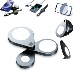 New 3 in 1 magnetic wireless charger with stand for iphone